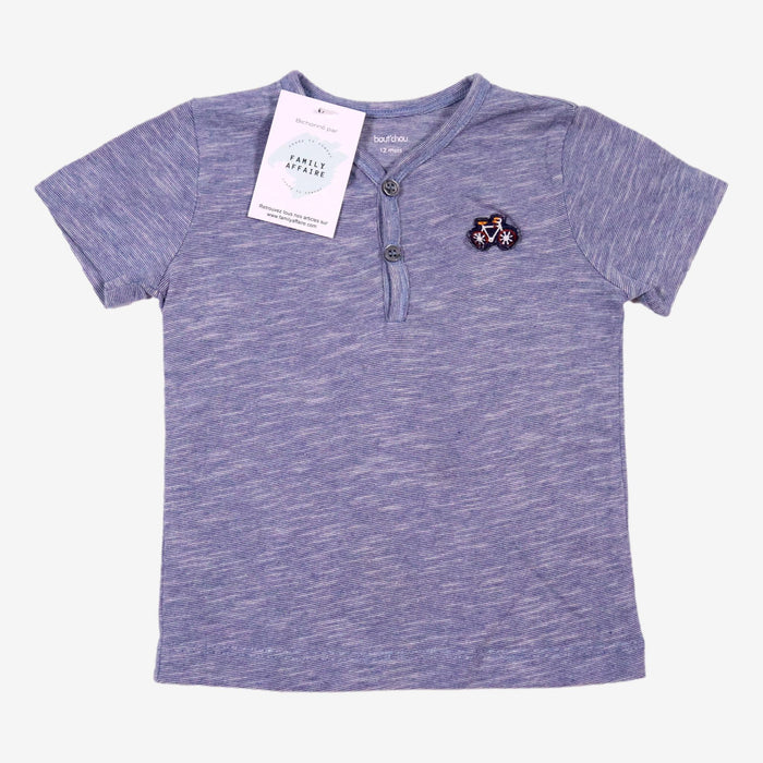 BOUTCHOU 12 mois t-shirt bleu bicyclette