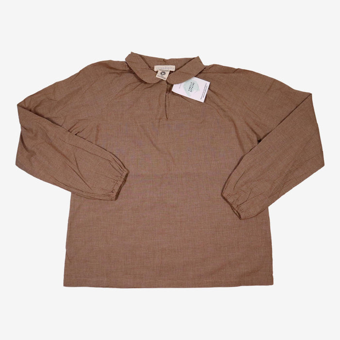 SERENDIPITY 10/11 ans blouse petits carreaux marron