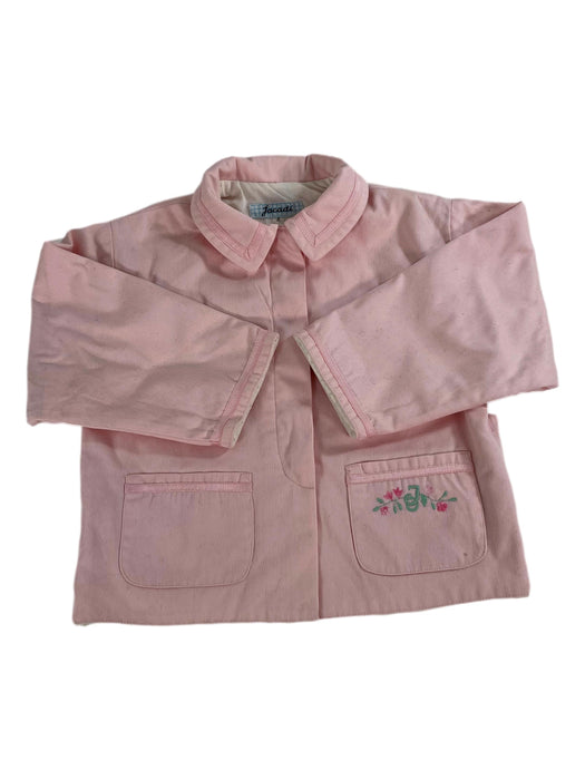 JACADI 4 ans Manteau rose côtelé