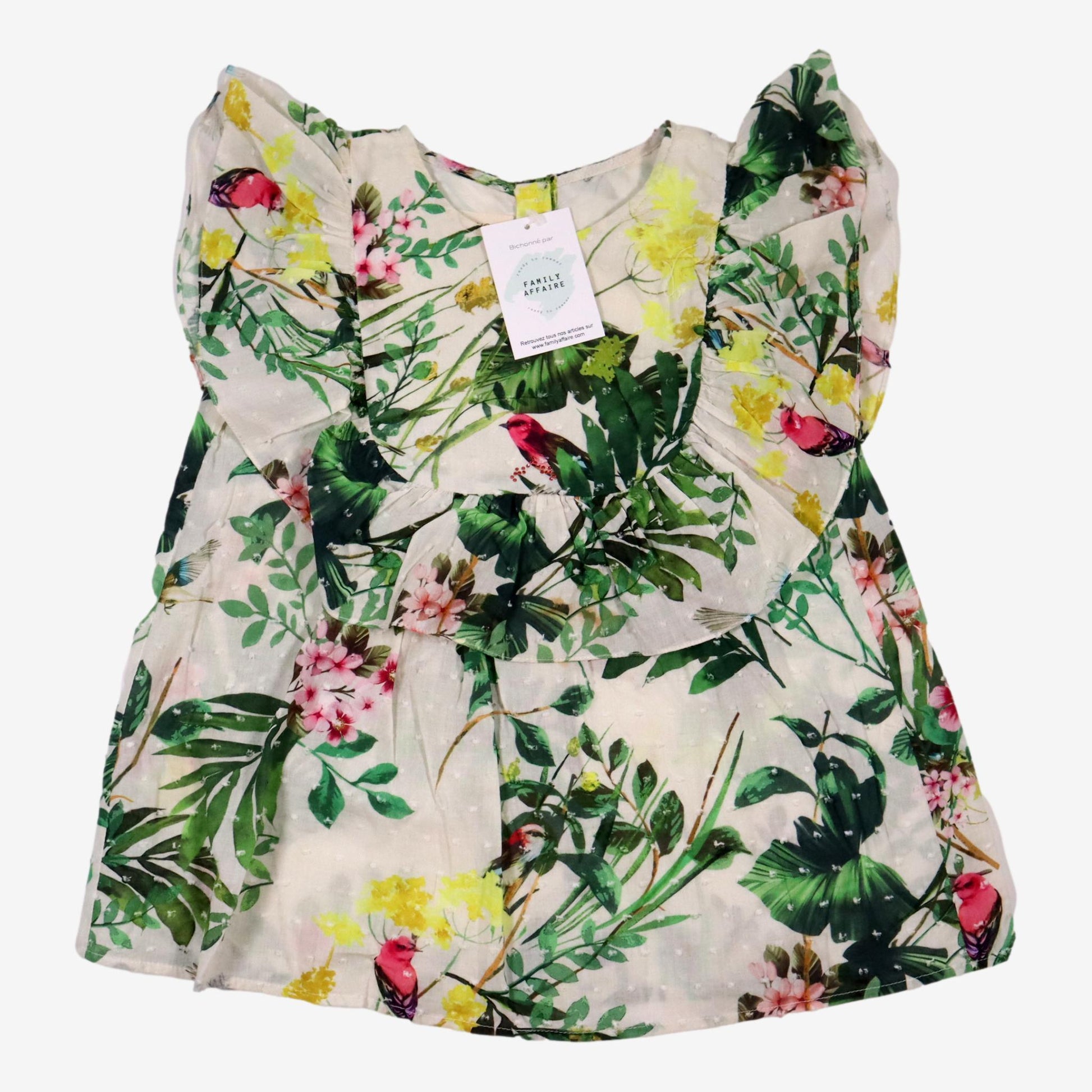 NANOS 8 ans blouse a fleurs tropicales