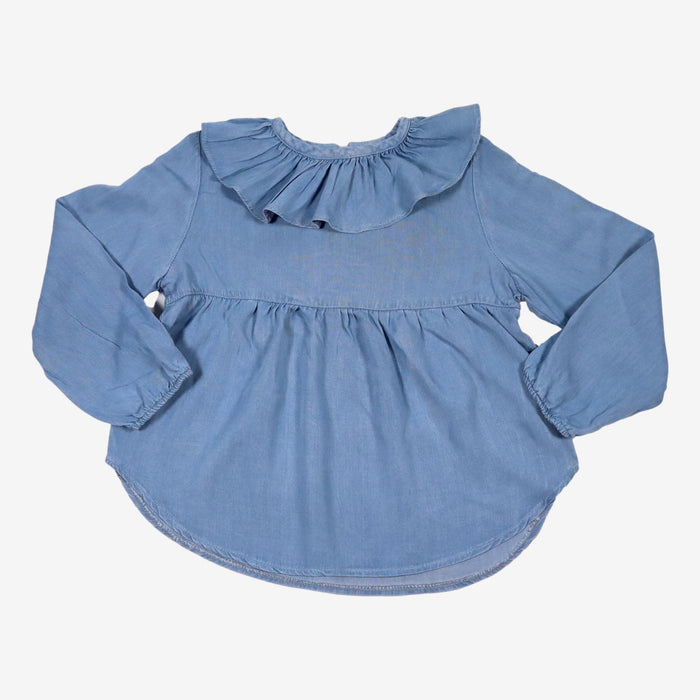 NICOLI 4 ans blouse en chambray jean