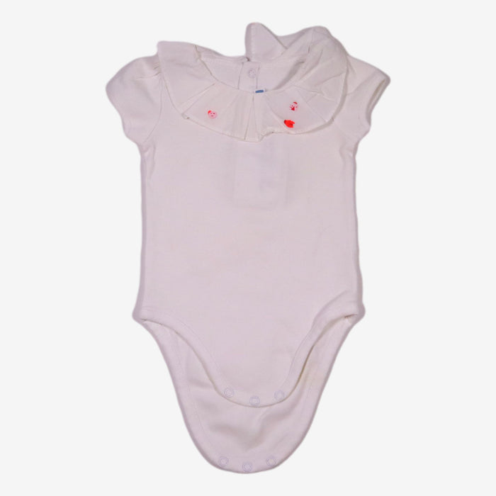 JACADI 12 mois Body col smock blanc