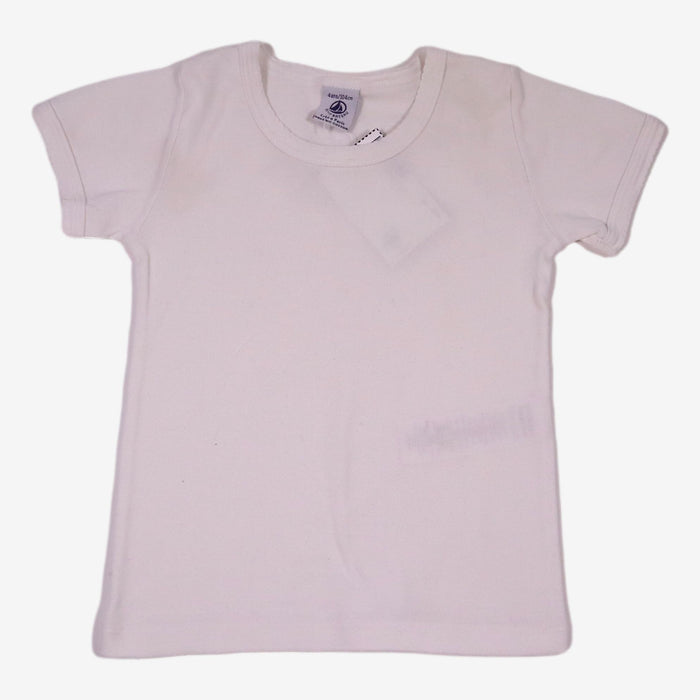 PETIT BATEAU 4 ans t-shirt/maillot de corps blanc (défaut)