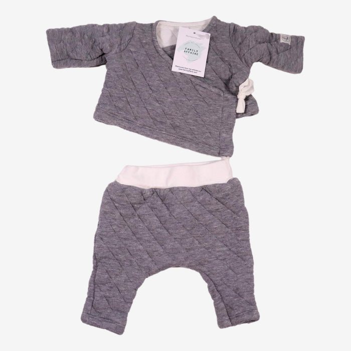 PETIT BATEAU 1 mois ensemble bébé gris