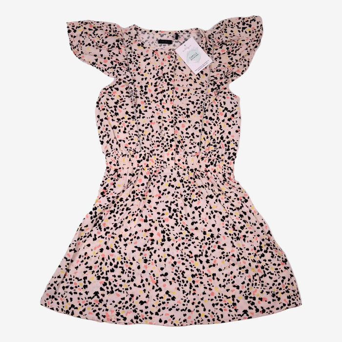 IKKS 8 ans robe rose taches noires