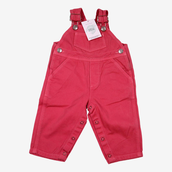 BONTON 6 mois Salopette rose-rouge