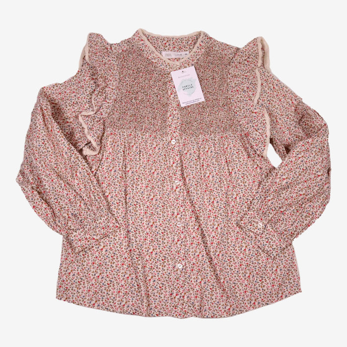 ZARA 12 ans Blouse volants et smock imprimé fleurs