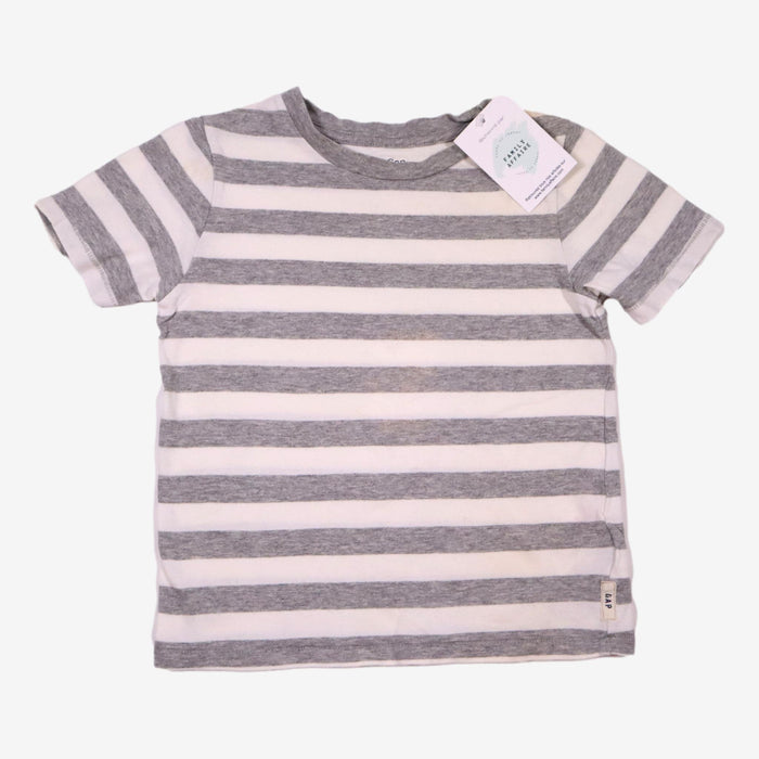 GAP 3 ans tee shirt rayures gris blanc