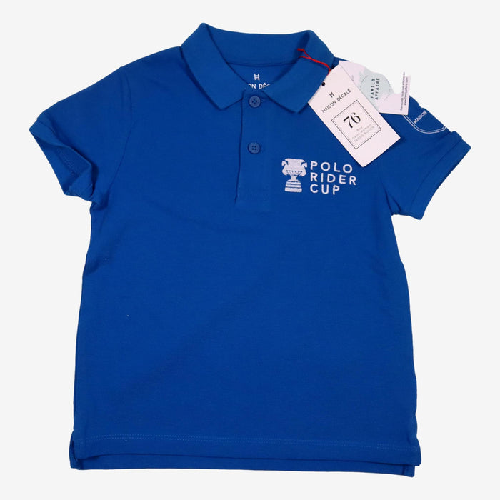 MAISON DECALE 4 ans tee shirt polo bleu