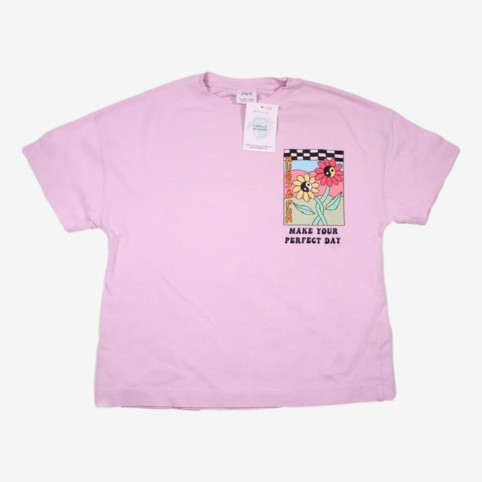 ZARA 10 ans tee shirt rose make your perfect day