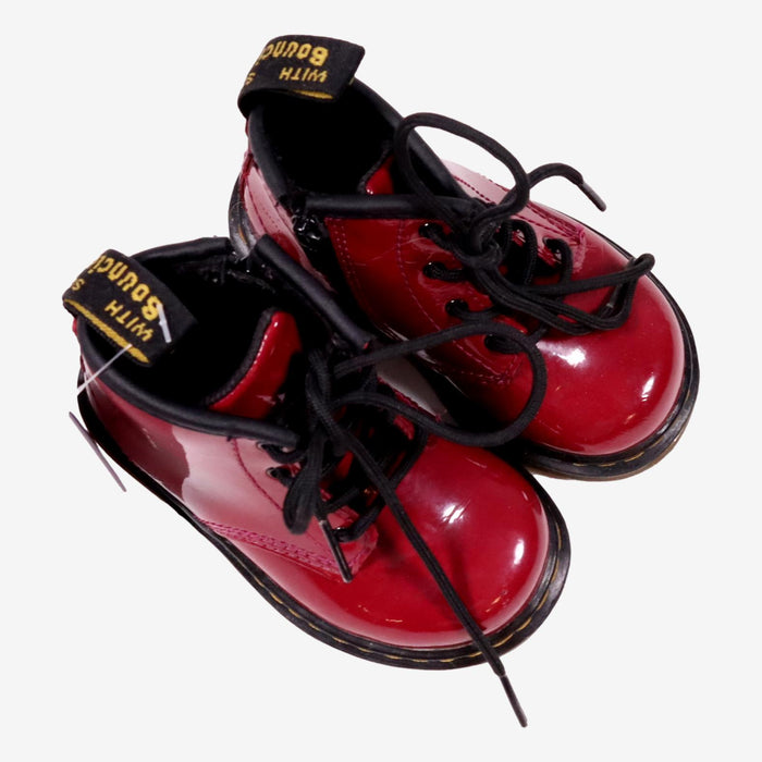 DOC MARTENS P20 bottines rouge vernis