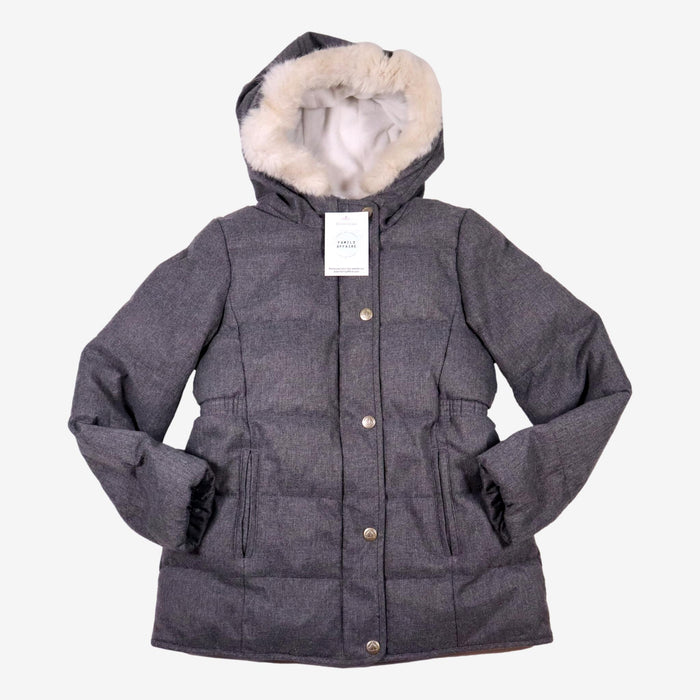 PETIT BATEAU 8 ans Manteau fourrure gris