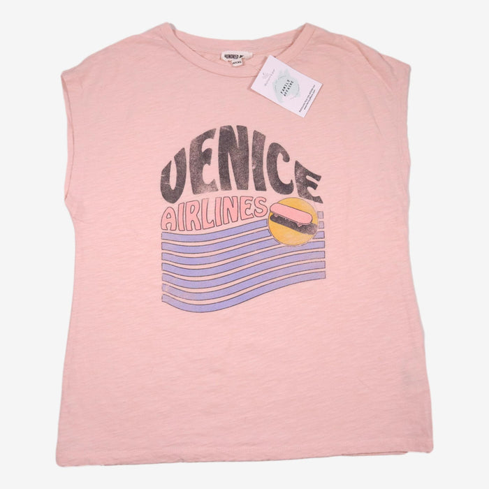 HUNDRED PIECES 14 ans Tee-shirt Venise Airlines rose