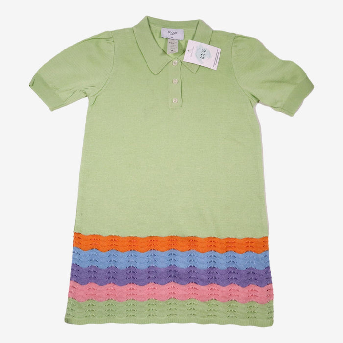 PAADE 8 ans Robe Polo ajourée verte