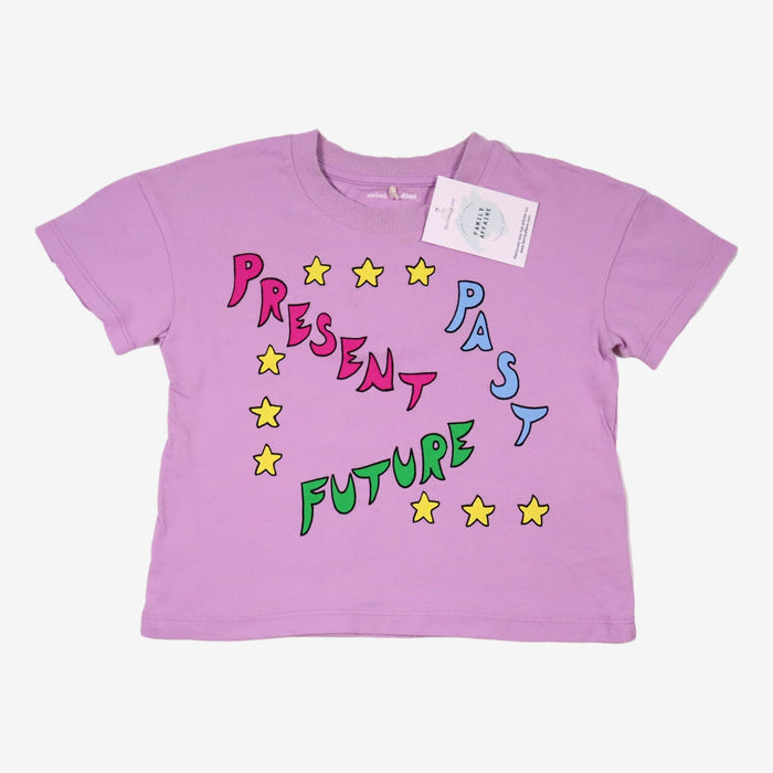 MINI RODINI 3 ans Tee-shirt "Present, Past, Future" violet