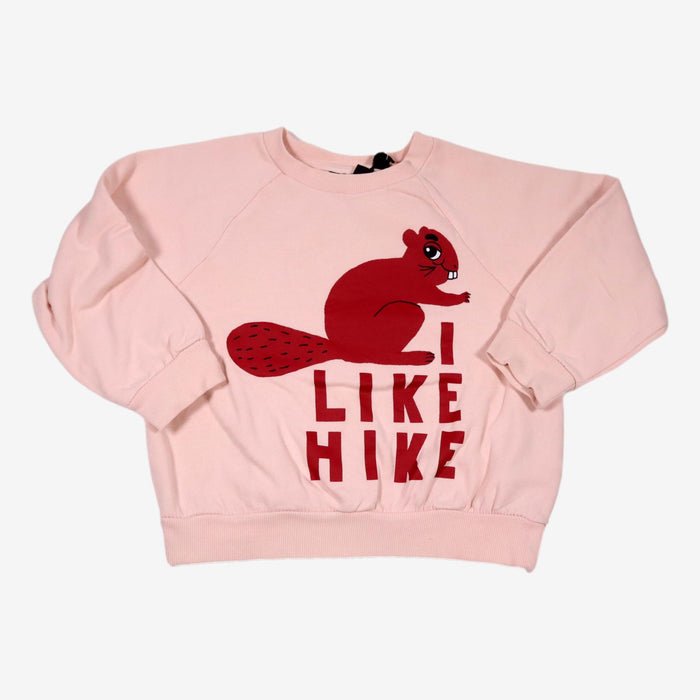 MINI RODINI 4/5 ans Sweat écureuil rose