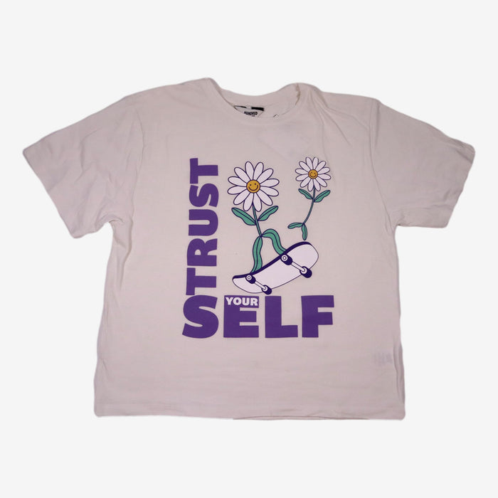 HUNDRED PIECES 12 ans Tee-shirt Trust Yourself blanc