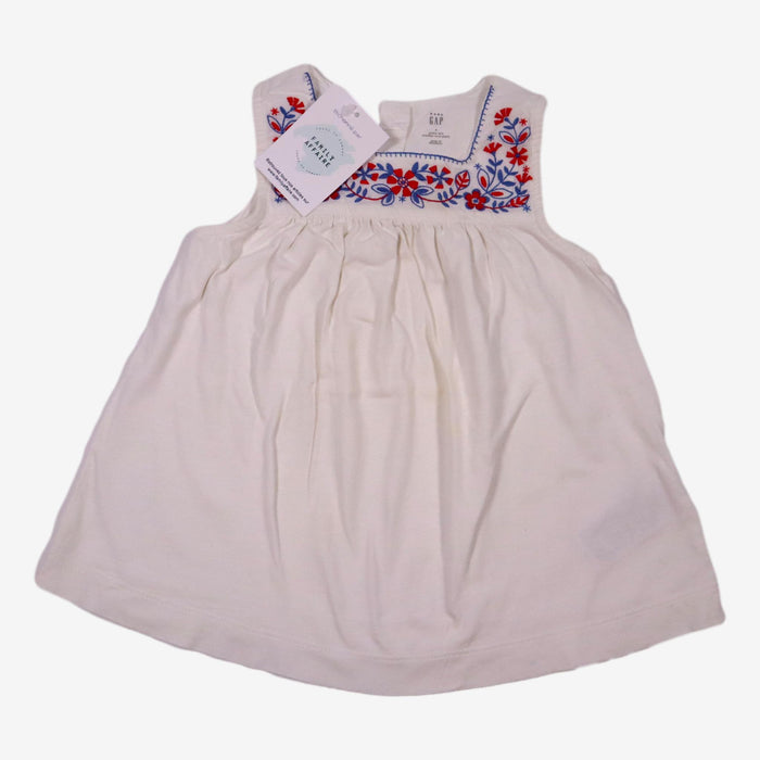 GAP 4 ans Robe blanche broderies