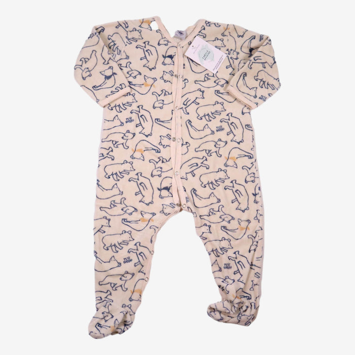 PETIT BATEAU 18 mois Pyjama ours en velours