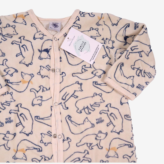 PETIT BATEAU 18 mois Pyjama ours en velours