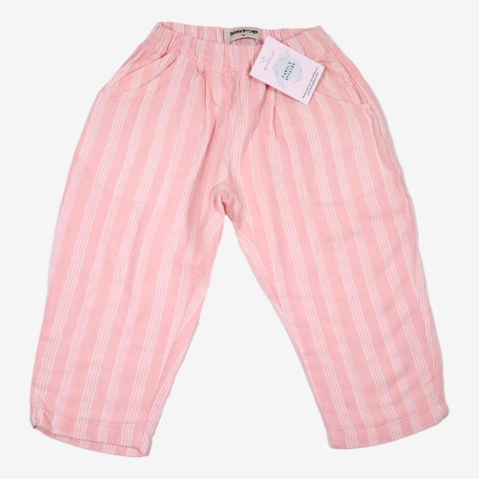 TOCOTO VINTAGE 3 ans Pantalon rayures rose