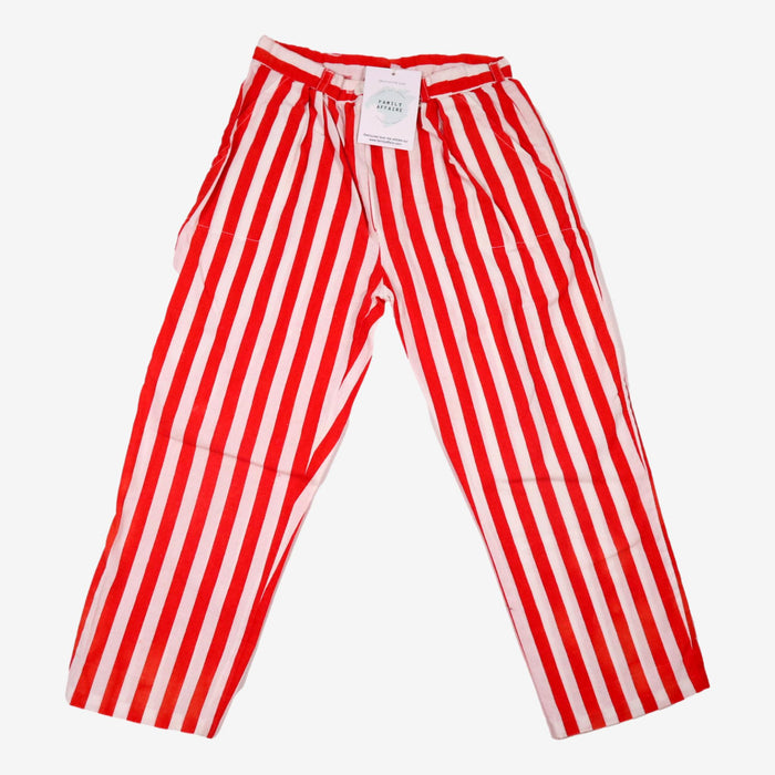 Pantalon 4 ans rayures blanches et rouges