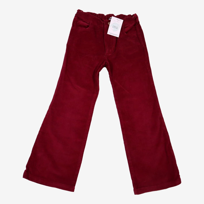 RISU RISU 6 ans Pantalon pattes d'eph velours bordeaux