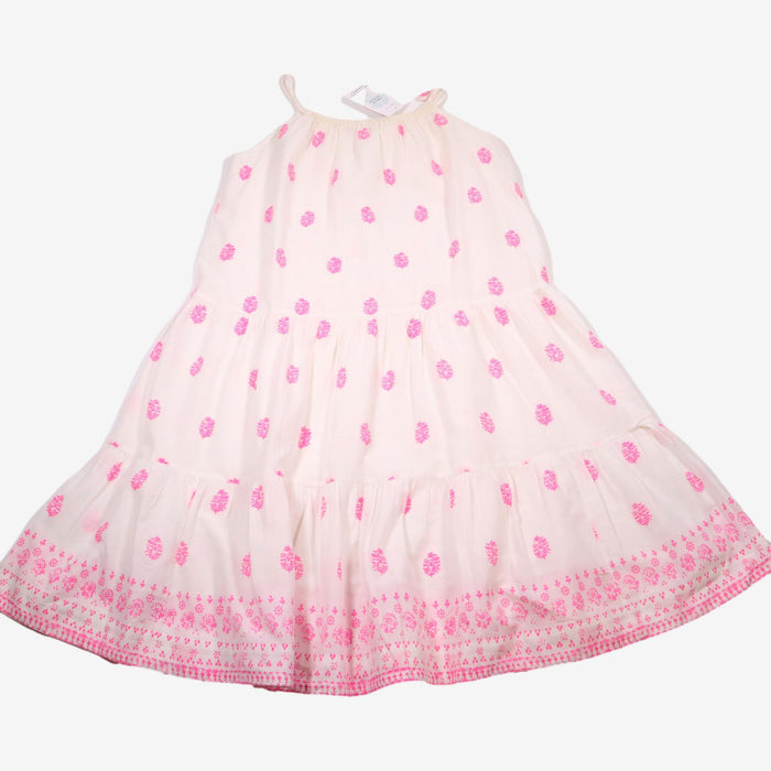 BONPOINT 8 ans Robe bain de soleil imprimé fleurs rose fluo