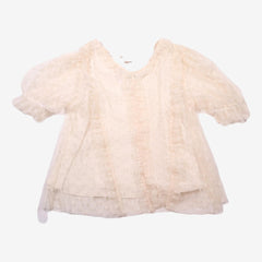 ZARA 8 ans  Blouse Tulle avec débardeur crème