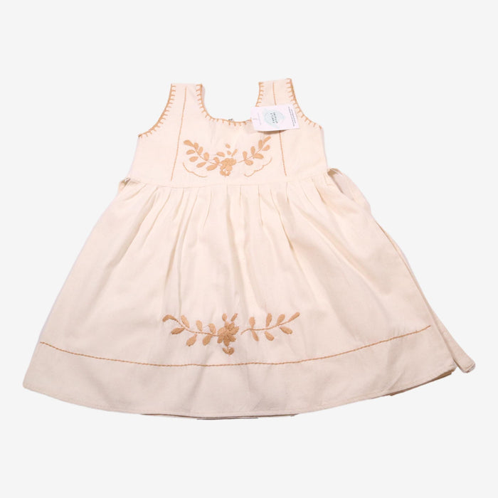 Robe 2 ans broderie beige