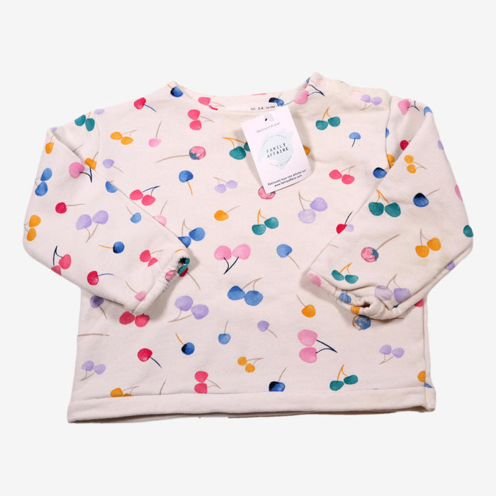 ZARA 4 ans sweat blanc cerise colorer