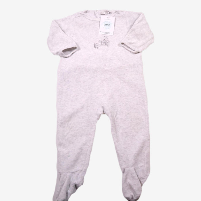 BOUTCHOU 9 mois pyjama gris en velours