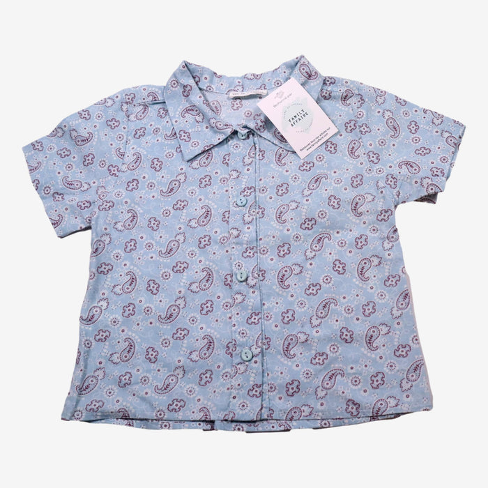 TWO IN TH CASTLE 2 ans chemise bleu mandala