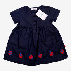 CADET ROUSSELLE 12 mois robe en chambray coccinelles