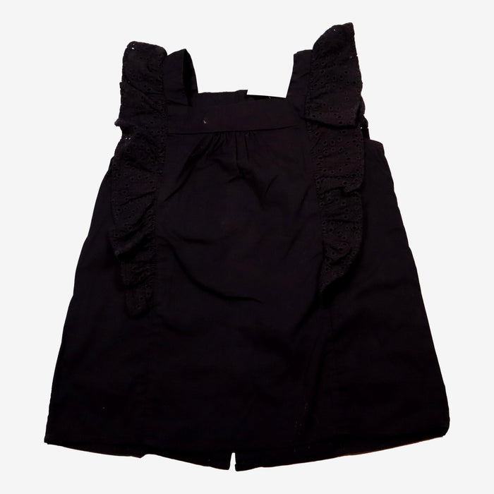 KIABI 10 ans Blouse à volants ajourés noire