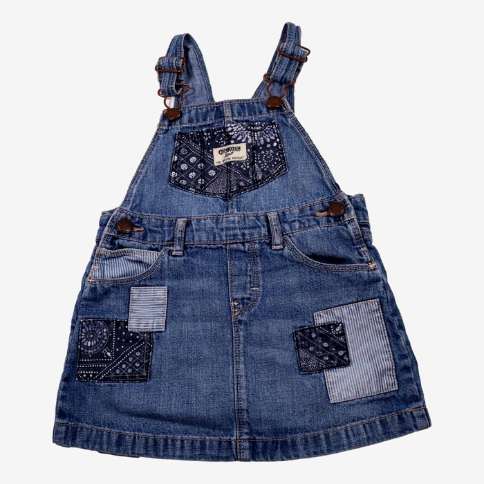 OSHKOSH 3 ans Robe salopette en jean patchwork