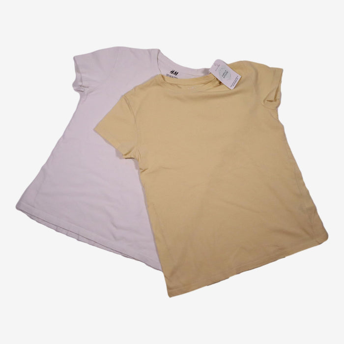 H&M 10 ans Lot de 2 Tee-shirt jaune et blanc