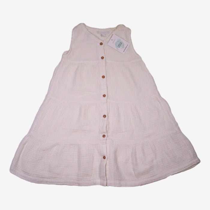 THE LITTLE WHITE COMPANY 5 ans Robe en gaze de coton blanche