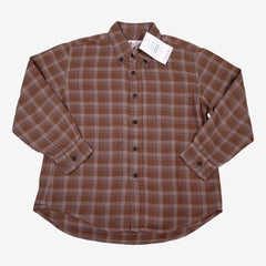 BONPOINT 6 ans Chemise à carreaux marron