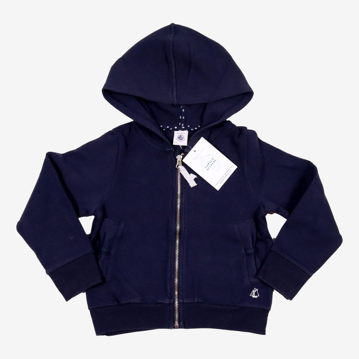 PETIT BATEAU 3 ans sweat a capuche bleu