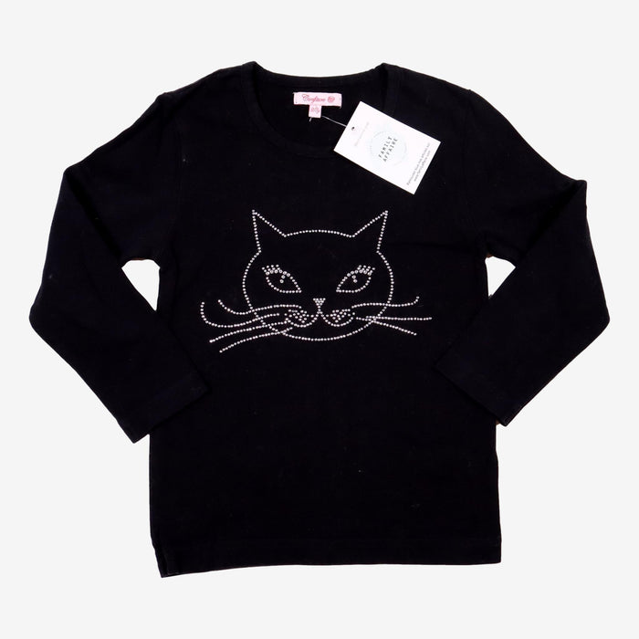 CONFITURE 2/3 ans t-shirt manche longue noir chat