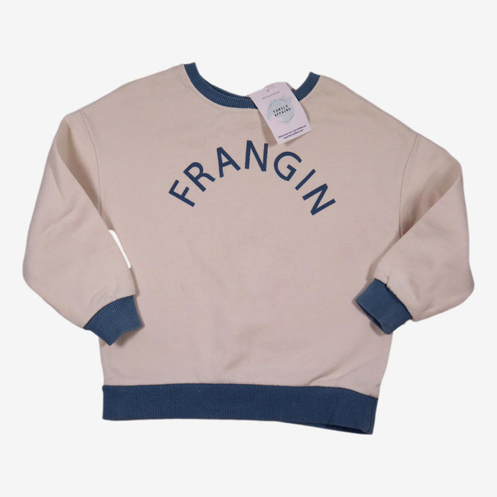 FRANGIN FRANGINE 6 ans sweat blanc avec "frangin"