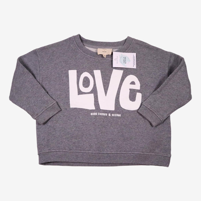 SEZANE 4 ans sweat gris "love"