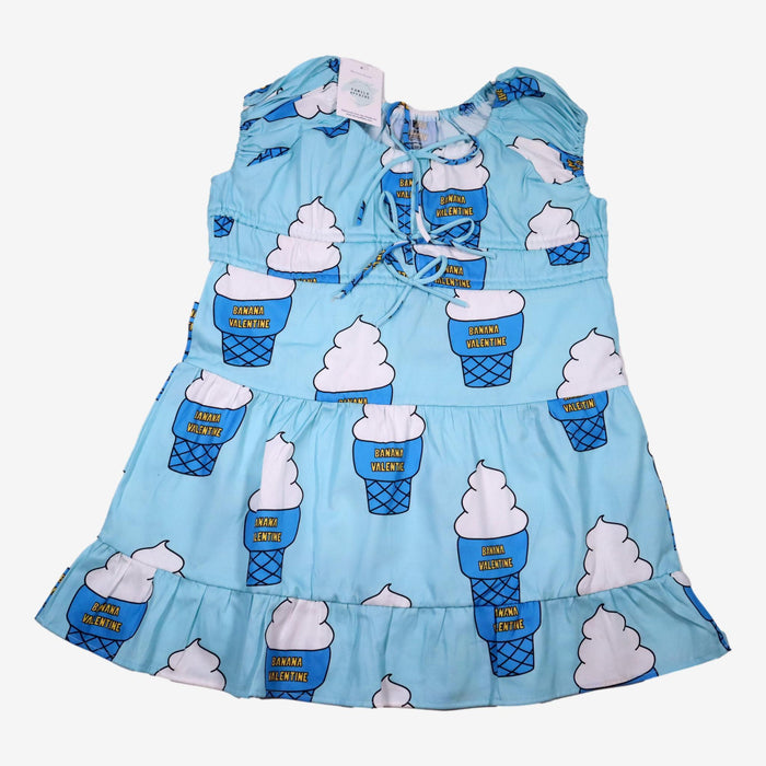 BANANA VALENTINE 8 ans robe bleue avec des cornets de glace