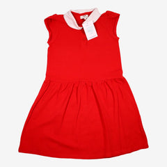 CYRILLUS 8 ans Robe rouge col claudine