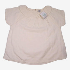 PETIT BATEAU 12 ans Blouse col smock blanche