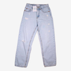 ZARA 9 ans pantalon en jean clair à trous