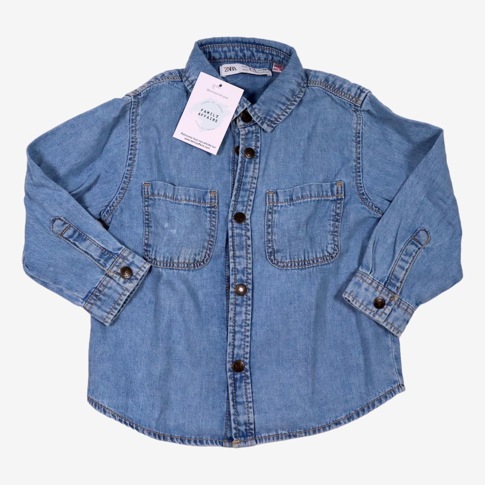 ZARA 3 ans chemise en jean clair