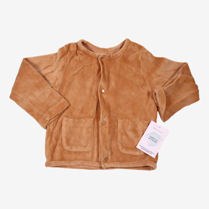 POUDRE ORGANIC 18 mois gilet marron glacé en velours