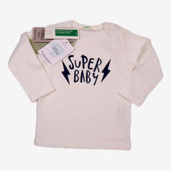 BENETTON 9 mois NEUF t-shirt "super baby"